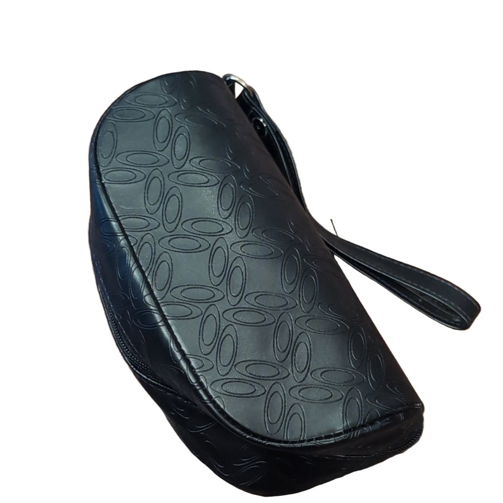 Oakley Sunglasses Case Black Eyewear soft Shell Zipper Wrist Strap Plastic Nylon